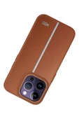 iPhone 13 Pro Max Kılıf HBC-155 Lizbon Kapak - Kahverengi thumbnail 7