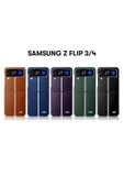Samsung Galaxy Z Flip 4 Kılıf HBC-155 Lizbon Kapak - Koyu Yeşil thumbnail 6