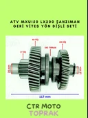 ATV MXU150 LX200 Şanzıman Geri Vites Yön Dişli Seti – 17/49/43 Diş 3x3 Tırnak - 1
