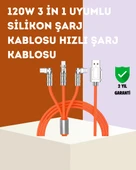 120 W Hızlı Çözüm Sunan 3'ü 1 USB Şarj Kablosu– Sağlam Gövde - 1