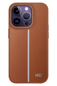 iPhone 13 Pro Max Kılıf HBC-155 Lizbon Kapak - Kahverengi thumbnail 5