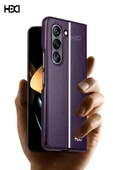 Samsung Galaxy Z Fold 5 Kılıf HBC-155 Lizbon Kapak - Derin Mor - 5