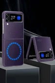 Samsung Galaxy Z Flip 4 Kılıf HBC-156 Forum Magneticsafe Kapak - Lacivert thumbnail 4