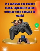 Çocuklar ve Yetişkinler İçin Uygun 500 Oyunlu Taşınabilir Mini Retro El Konsolu - 1