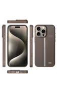 iPhone 15 Pro Kılıf HBC-155 Lizbon Kapak - Gri - 5