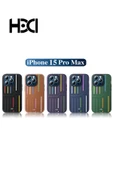 iPhone 15 Pro Max Kılıf HBC-221 Roma Kapak - Lacivert - 6