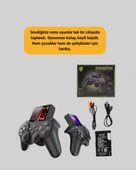 2.4 İnç Ekranlı 500 Oyunlu Taşınabilir Retro Oyun Konsolu, Şarjlı El Tipi Mini thumbnail 5