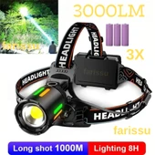 Alaska Profesyonel 30W Lazer LED Şarjlı Kafa Lambası | 1 KM Menzil | Zoom + Powerbank Özellikli - 1