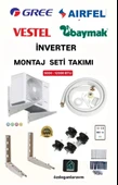 İNVERTER 9000 Btu-12000 Btu Klima 3 Metre Alaminyum Boru 50 Cm Ayak Titreşim Takozu - 1