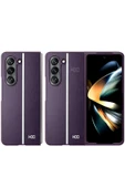 Samsung Galaxy Z Fold 5 Kılıf HBC-155 Lizbon Kapak - Derin Mor - 10