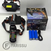 Alaska Profesyonel 30W Lazer LED Şarjlı Kafa Lambası | 1 KM Menzil | Zoom + Powerbank Özellikli - 8