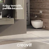 Creavit Free Rim-Off Kanalsız Asma Klozet 1.Kalite (FE322.02) + Duck TP Yavaş Kapanan Kapak 2'li Set thumbnail 7