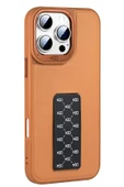 iPhone 15 Pro Max HBC-265 Madrid Magsafe Standlı Kapak - Kahverengi thumbnail 1