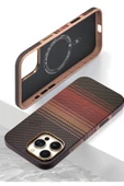 Apple iPhone 16 Pro HBC-377 Kevlar Slim Magsafe Kapak - Gün Batımı - 5