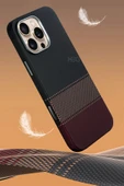 Apple iPhone 16 Pro HBC-377 Kevlar Slim Magsafe Kapak - Gün Batımı - 4