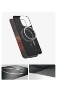 Apple iPhone 15 Pro Max HBC-377 Kevlar Slim Magsafe Kapak - Siyah - 3