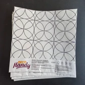 DecoHandy  Pvc Duvar Karosu 30x30cm 4'lü Paket - Siyah Daire Geometrik Desen  0,36m2 - 1