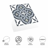 DecoHandy  Pvc Duvar Karosu 30x30cm 4'lü Paket - Çini Desen  0,36m2 - 2