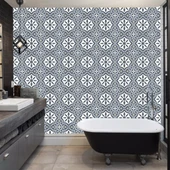 DecoHandy  Pvc Duvar Karosu 30x30cm 4'lü Paket - Çini Desen  0,36m2 - 3