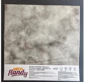 DecoHandy  Pvc Duvar Karosu 30x30cm 4'lü Paket - Mermer Desenli Siyah 0,36m2 - 1