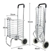 Katlanabilir Taşınabilir Alışveriş ve Taşıma  Arabası thumbnail 3