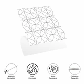 DecoHandy  Pvc Duvar Karosu 30x30cm 4'lü Paket - Siyah Daire Geometrik Desen  0,36m2 - 2