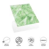 Decohandy 30x30 Cm Pvc Duvar Karosu 4'Lü Paket - Yeşil Mermer - 3