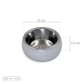 Mikopet Organik Seramik Mama Kabı Gri thumbnail 2