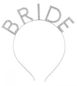 Bekarlığa Veda Kristal Taşlı Gümüş Bride Tacı thumbnail 2