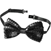 Siyah Payetli Pullu Papyon - 3