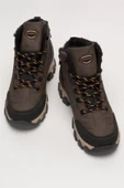 Soğuk Geçirmez Unisex Uzun Outdoor Trekking Bot Ayakkabı KAHVERENGİ thumbnail 6