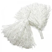 Beyaz Renk Gösteri Ponponu Çift thumbnail 2