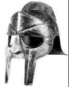 Gladyatör Miğferi İnce Başlık Gümüş Renk thumbnail 2