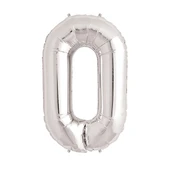 Gümüş Rengi Folyo Rakam Balon 1 Metre thumbnail 1