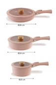 NEOFLAM Midas Pembe 9 Parça Ayrılabilen Saplı İç İçe Geçebilen Tencere Tava Seti thumbnail 1
