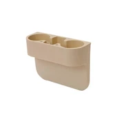 Bej Renk Oto Koltuk Yanı Bardak Tutucu Organizer thumbnail 2