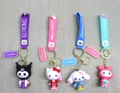 Silikon Kuromi, Hello Kitty, My Melody Anahtarlık - 1