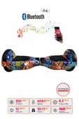 Elektrikli Kaykay Hoverboard Bluetooth Hoparlörlü 6.5 Inch Grafiti D11 thumbnail 2