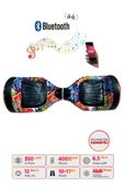 Elektrikli Kaykay Hoverboard Bluetooth Hoparlörlü 6.5 Inch Grafiti D11 thumbnail 4