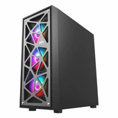 Vento VG12AL 850W 80+ Bronz USB 3.2 RGB eATX Mid Tower Siyah Kasa thumbnail 3