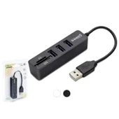 pilelistore Usb Hub Combo 3*Usb + Sd + Tf Siyah HDX7009 - 1