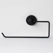 Açık Kağıt Havluluk Mat Siyah Metal Duvara Monte Vidalı Banyo Tuvalet Mutfak Kağıt Havluluk 25 cm thumbnail 6