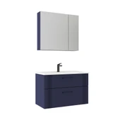 Orka Bari 85 cm Mat Lacivert Banyo Dolabı Alt Modül Lavabo thumbnail 2