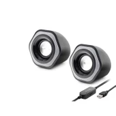 pilelistore Bilgisayar Hoparlörü 1+1 Usb + 3.5 Mm + Ses Kontrol Siyah SPA2209 - 1