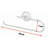 Açık Kağıt Havluluk Mat Siyah Metal Duvara Monte Vidalı Banyo Tuvalet Mutfak Kağıt Havluluk 25 cm thumbnail 5