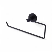 Açık Kağıt Havluluk Mat Siyah Metal Duvara Monte Vidalı Banyo Tuvalet Mutfak Kağıt Havluluk 25 cm thumbnail 1