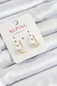 pilelistore Xuping Zirkon Taşlı I Model Gold Renk Kadın Küpe - TJ-BKP10842 - 1