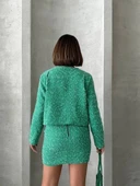 Ceketli etek takım chl kumaş yeşil h24443 - 4