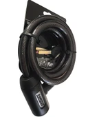 BİSİKLET ÇELİK HALAT KİLİT 12x1500 SİYAH A+++KALİTE KİLİT 1,5 MT thumbnail 3