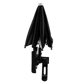 Siyah Ayna Bağlantılı Şemsiyeli Ayarlı Telefon Tutucu Aliminyum A+++ Kalite thumbnail 2